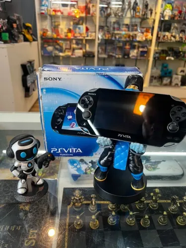 PS Vita OLED Preto com Caixa - Seminovo Desbloqueado