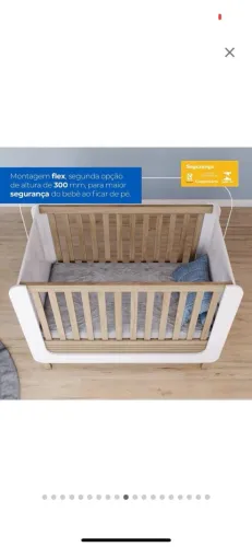 Berço infantil + colchão + kit berço 