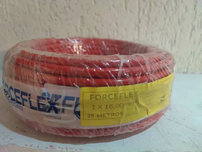 Cabo elétrico 1x16mm - 25 metros vermelho