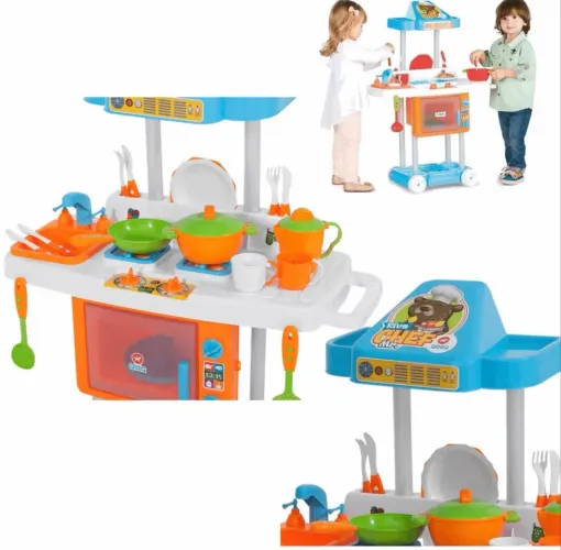 Cozinha Infantil Completa Riva Mr Chef Micro-ondas Acessórios
