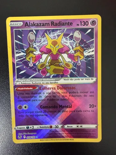 Carta Pokémon Alakazan Radiante 