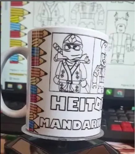 CANECA PARA COLORIR - PERSONALIZADA VALOR KIT