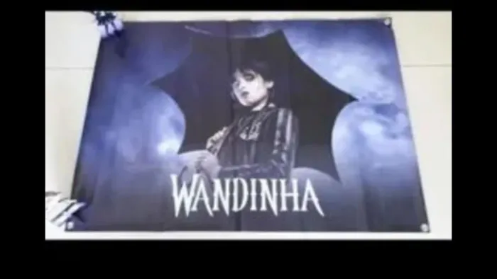 Painel wandinha em lona conservado 