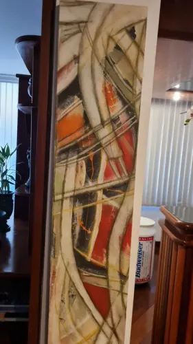 Tela abstrata para decoração na horizontal ou vertical.