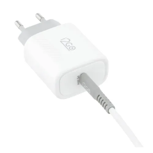 Kit Carregador Turbo Power 20 W + Cabo Usb-c/usb-c 1,5m I2go