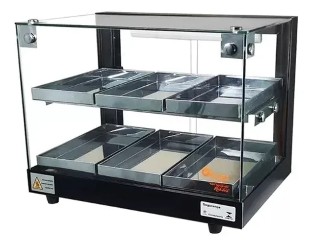 Estufa Beta BD6 para salgados 6 bandejas Dupla Preta - 220V Omega
