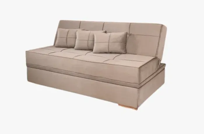 Sofá Cama 1,88m suede aveludado