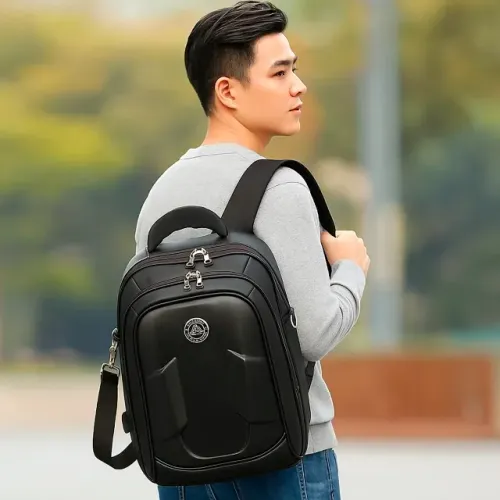 Mochila Bag Couro Reforçada Estilo Urbano Espaçosa
