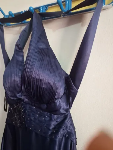 Vestido Longo Azul de Festa