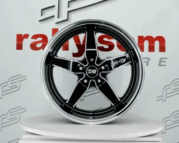 Jogo De Roda Zeus Wheels Preto Borda Diamantada 5x114 - 19x8,5 e 19x9,5 Offset 35/22