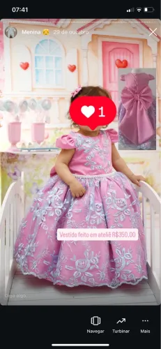 Vestido festa 1 aninho