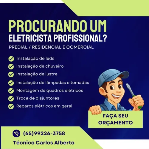Eletricista em Cuiabá serviço rápidos.. 