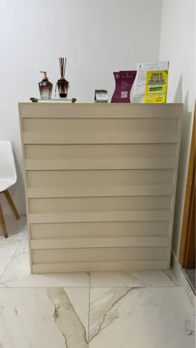 Balcão de Atendimento em MDF branco
