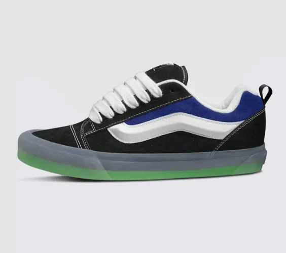 Tênis VANS KNU SKOOL Preto e Azul e Verde Tam 40