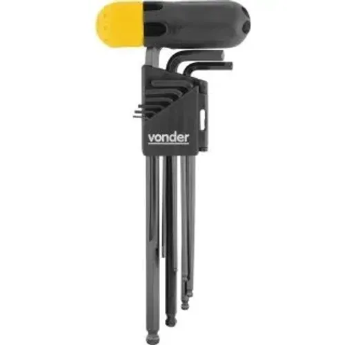 JOGO DE CHAVE ALLEN VONDER 1,5A10MM C/10PCS LONGA ABAULADA