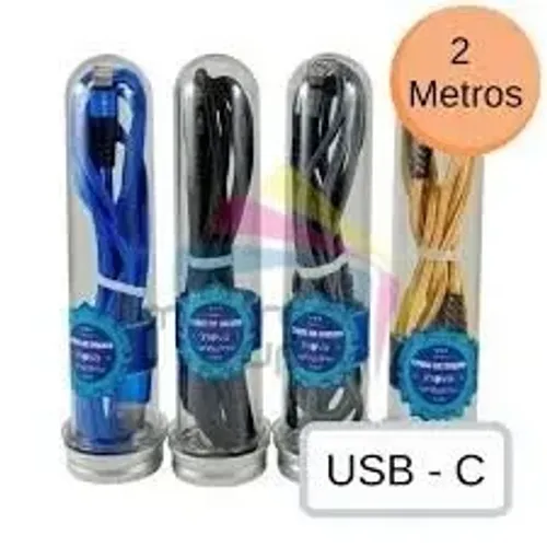 Cabo Tubo USB TYPE C - 3.4A - 2 Metros