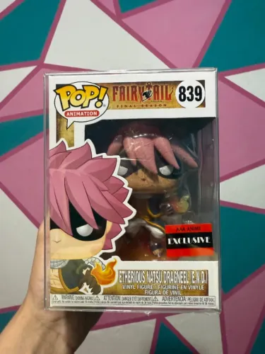 NOVO E RARO Funko Pop Etherious Natsu com protetor