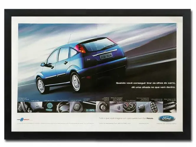 Ford Focus - Pôster, Quadro decorativo com propaganda original de revista
