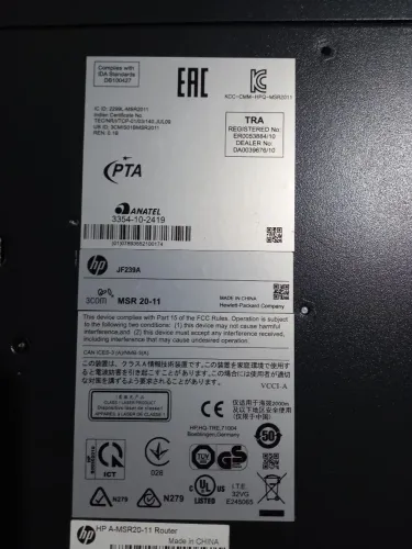 Roteador HP A-MSR20-11 