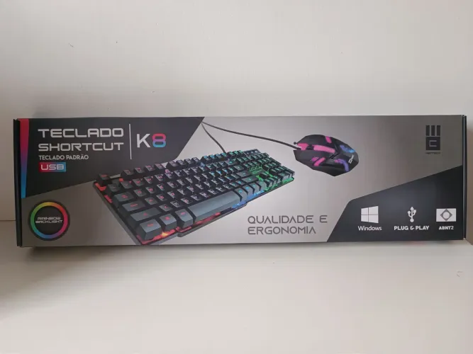 Teclado e Mouse Gamer K8 - RGB - Frete grátis 