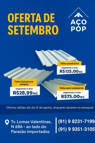 Telhas sob medida direto da fábrica