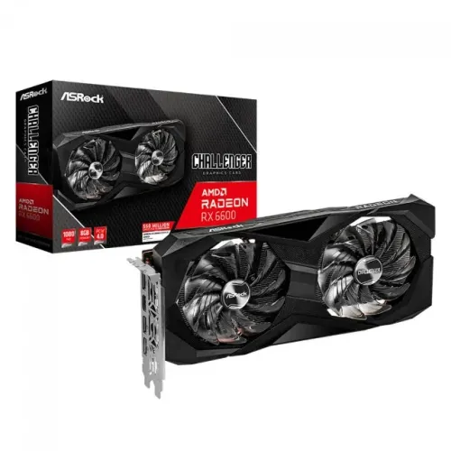 Placa de Video ASRock Radeon RX 6600 Challenger D, 8GB, GDDR6, 128-Bit, 90-GA2RZZ-00UANF