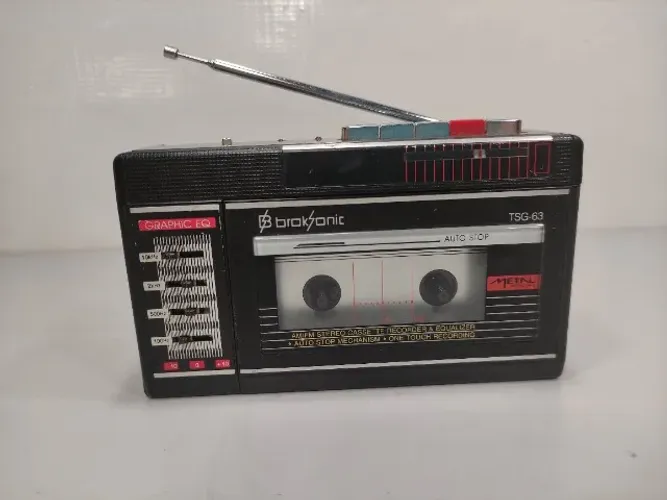  Radio Am Fm Tape K7 Broksonic Retro Vintage M5t (Usado)*Leia*
