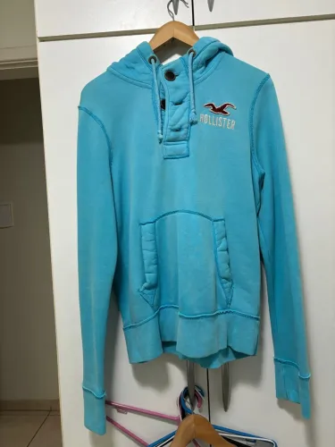 Moletom Hollister Azul com Capuz