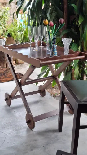 Carrinho de Chá/Bar Madeira 