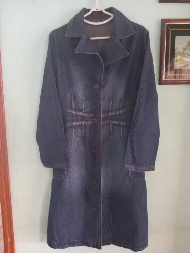 Vestido/sobretudo jeans tam M