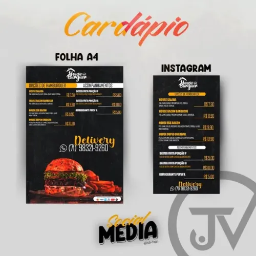  Cardápio Personalizado em Alta Resolução