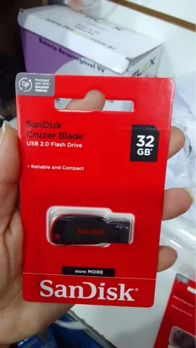 Pen Drive Sandisk Cruzer Original Blade 32GB - Fazemos Entregas!