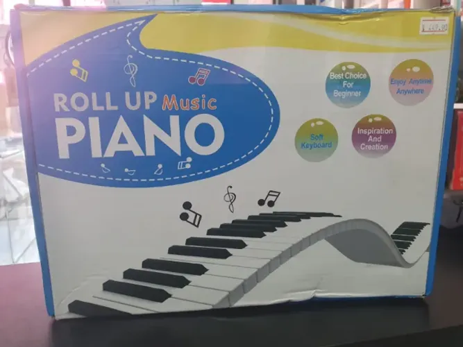 Roll Up Music Piano Portátil 61 Teclas - Tabletop Keyboard