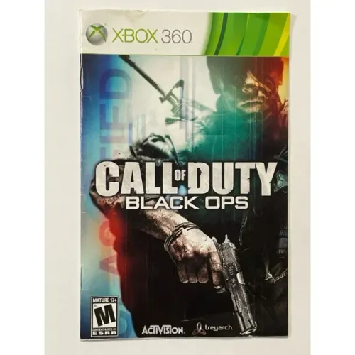 Manual do Call of Duty Black Ops do Xbox 360 original americano