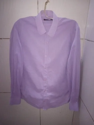 Camisa Lilás Manga Longas Masculino M