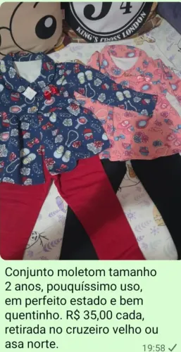 Conjunto moletom infantil