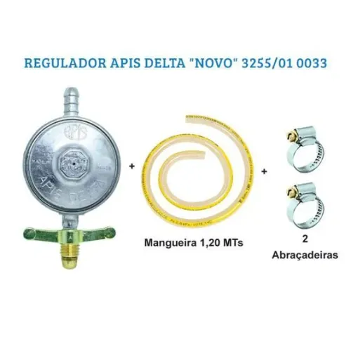 Registro de fogão completo com a mangueira e 2 abraçadeira 