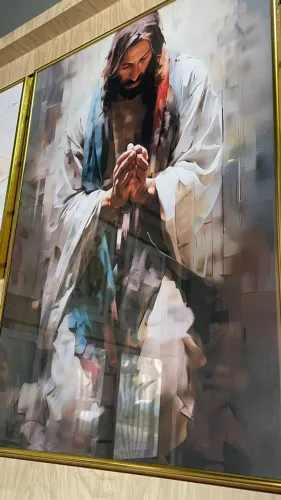 Quadro Decorativo de Jesus em oração