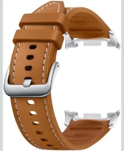Pulseira Original Samsung de Couro Galaxy Watch 8 Hybrid Vegan Leather
