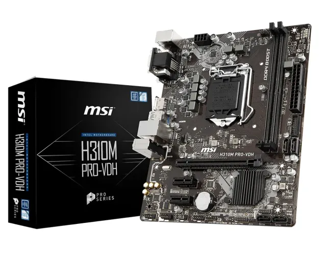 Placa-mãe Intel H310 mATX MSI PRO H310M PRO-VDH PLUS SATA 6Gb/s LGA 1151