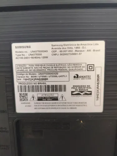 Tv Samsung 43 polegadas tela parou de funcionar