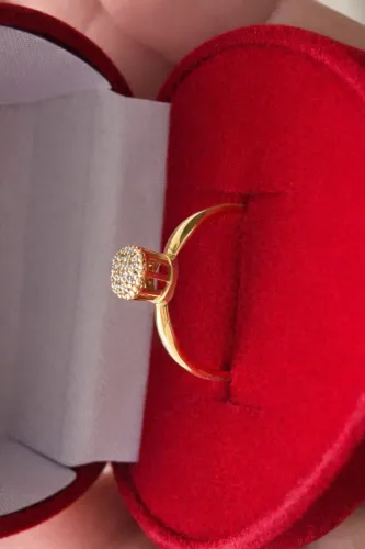 Anel solitário ouro 