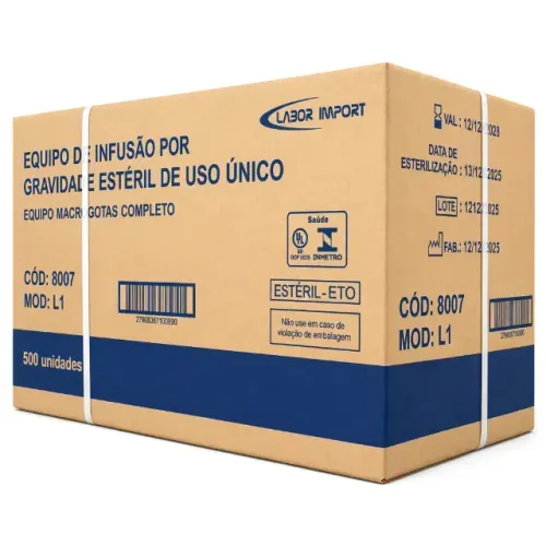 Equipo Macrogotas Luer Slip Caixa com 500 Unidades Labor Import
