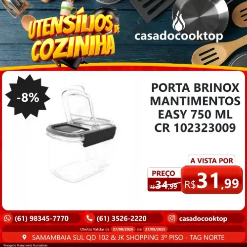 PORTA MANTIMENTOS BRINOX EASY 1,5 L CR 102333009