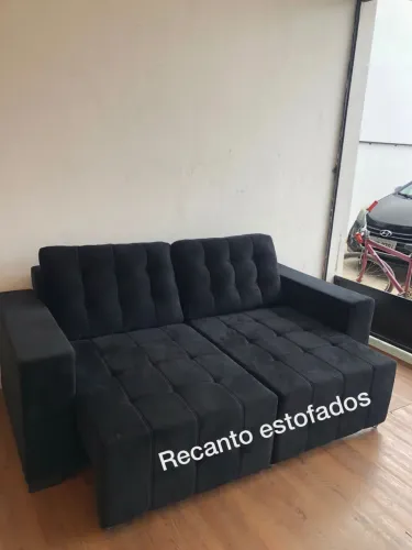 Sofá retrátil 3 lugares da fábrica pronta entrega