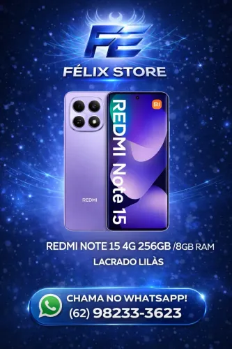 Redmi note 15 4G 256GB/8GB lacrado lilás