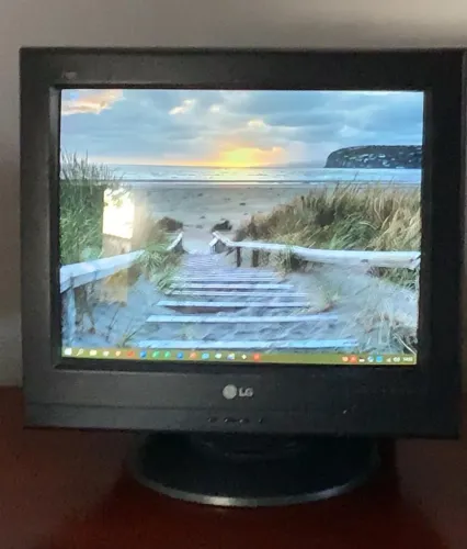 Monitor CRT LG 710E 17 Polegadas funcionando normalmente