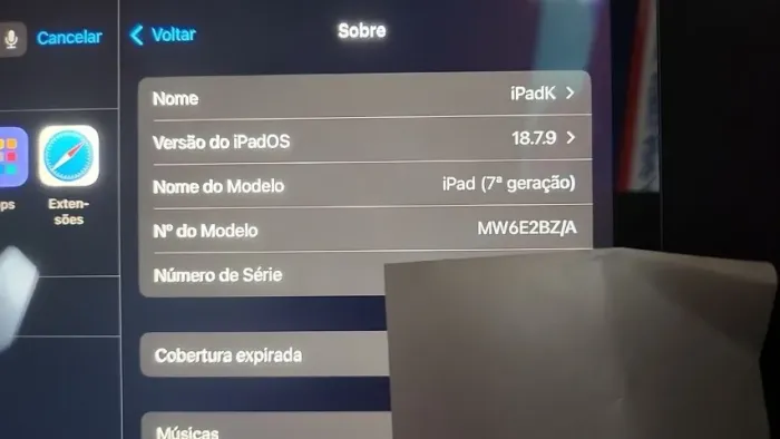 Ipad (7 geração) ,128GB, Wi-Fi e Celular. Cor Cinza Espacial