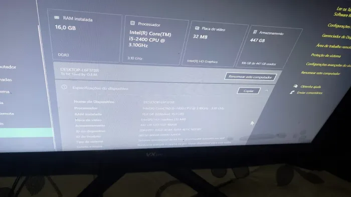 pc semi novo da marca VXPRO
