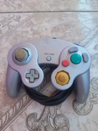 Controle de game cube oroginal série prata video game console Nintendo